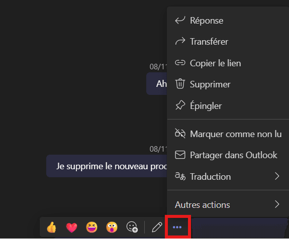 Capture teams Réponse