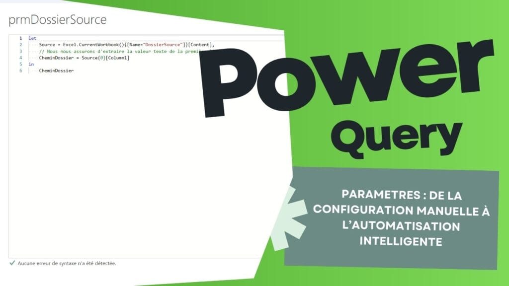 Paramètres Power Query